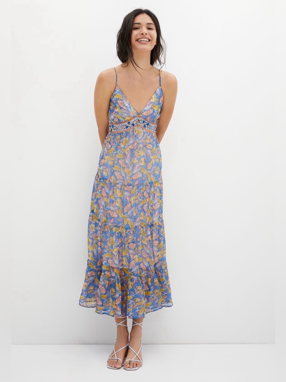 VERB BY PALLAVI SINGHEE Vineyard Tiered Maxi Dres
